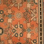 00502 - Antique Kashgar Rug with Mughal Pattern - 183 cm x 220 cm - 2