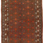 00523 - Antique Yarkand Carpet with Pomegranates - 160 cm x 319 cm