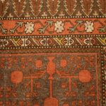 00523 - Antique Yarkand Carpet with Pomegranates - 160 cm x 319 cm - 8