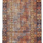 00524 - Rare Antique Yarkand Distressed Carpet - 155 cm x 340 cm
