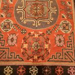 00527 - Antique Yarkand Rug with Mandala Roundels - 124 cm x 241 cm - 1