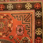 00527 - Antique Yarkand Rug with Mandala Roundels - 124 cm x 241 cm - 5