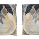 00529 - Pair of French Art Deco Rugs - 97 cm x 94 cm each