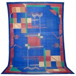 00595 - Indian Antique Art Deco Cotton Dhurrie - 355 cm x 470 cm