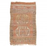 00750 - Antique Cappadoccian Rug with Two Octagons - 121 cm x 188 cm - back