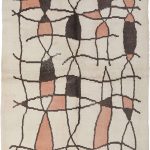 00902 - French Abstract Modernist Art Deco Rug - 153 cm x 200 cm