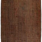 04062 - Vintage Saharan Tuareg Leather and Reed Rug - 212 cm x 295 cm