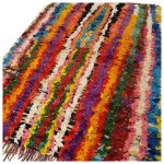 03080-Boucherouite rug with vertical brushstrokes-det4