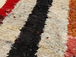 03084-Boucherouite rug with vertical blocks-det4