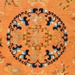 00478 - Rug with floral medallion and butterflies - 185 cm x 127 cm - 1