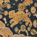 00198 - Needlework with Polylobed Medallion and Confronting Leopards - 152 x 294 cm - 5
