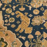 00198 - Needlework with Polylobed Medallion and Confronting Leopards - 152 x 294 cm - 6
