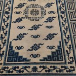 00506 - Antique Mongolian Rug with Cloudbands and Longevity Symbols- 123 x 206 cm - back