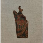 01729 - Silk Samite Fragment with Confronting Deers - 28 x 41 cm - 0