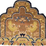 02361 - Throne Back Cover with Lion Dogs - 65 x 67 cm - 0