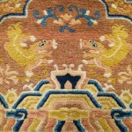 02361 - Throne Back Cover with Lion Dogs - 65 x 67 cm - 1